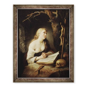 Tablou inramat - Gerard Dou - Magdalena penitenta, 70 x 90 cm