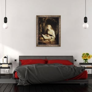 Tablou inramat - Gerard Dou - Magdalena penitenta, 70 x 90 cm - Img 3