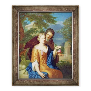 Tablou inramat - Gerard Hoet - Tinerii indragostiti, 70 x 85 cm