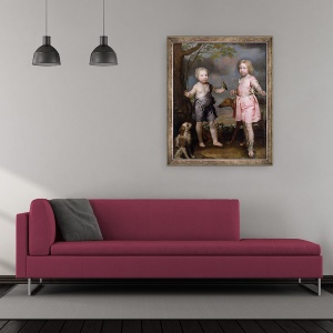 Tablou inramat - Gerard Soest - Lordul John Hay si Charles, 50 x 60 cm - Img 2