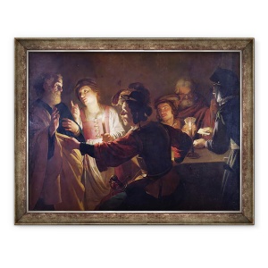 Tablou inramat - Gerrit van Honthorst - Negarea Sfantului Petru, 70 x 90 cm