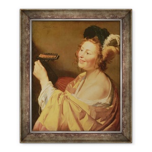 Tablou inramat - Gerrit van Honthorst - Un muzician, 50 x 60 cm