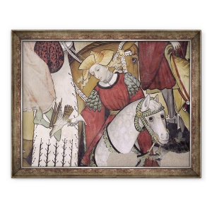 Tablou inramat - Giacomo Jaquerio - Fantana Vietii, detaliu al unui soimar care isi elibereaza pasarea, 60 x 80 cm