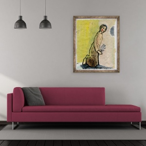 Tablou inramat - Gigi Sudbury - Frunza de stejar, 2005, 50 x 60 cm - Img 2