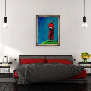 Tablou inramat - Gigi Sudbury - Studiu pentru Maica lui Hristos dupa Rastignirea, 2004, 70 x 90 cm - Img 3