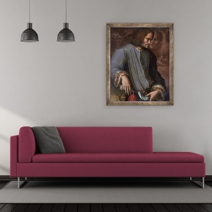 Tablou inramat - Giorgio Vasari - Lorenzo de Medici 1449-92 Magnificentul, 50 x 60 cm - Img 2