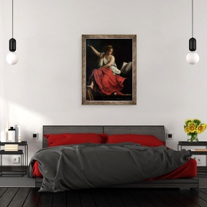 Tablou inramat - Giovanni Baglione - Calliope, 60 x 80 cm - Img 3