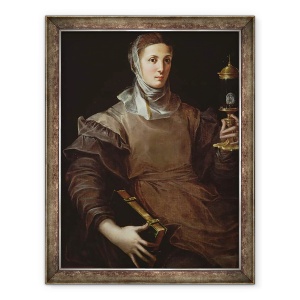 Tablou inramat - Girolamo Mazzola Bedoli - Sfanta Clare, 60 x 80 cm