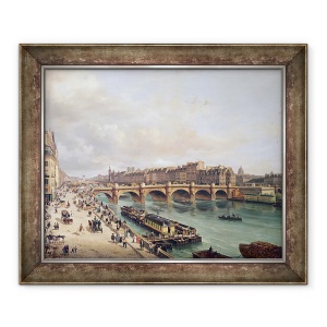 Tablou inramat - Giuseppe Canella - Vedere de Pont Neuf, 50 x 60 cm