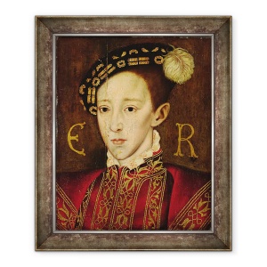 Tablou inramat - Guillaume Scrots - Portretul lui Edward VI 1537-53, 70 x 85 cm