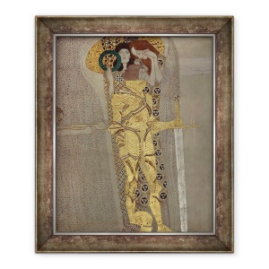Tablou inramat - Gustav Klimt - Dorinta de fericire, de la Friza Beethoven, 50 x 60 cm