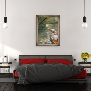 Tablou inramat - Gustave Caillebotte - Canoe, 60 x 80 cm - Img 3