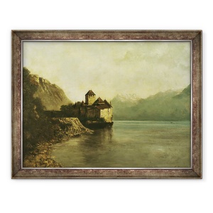 Tablou inramat - Gustave Courbet - Chateau de Chillon, 70 x 90 cm