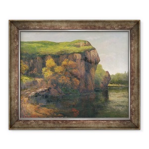 Tablou inramat - Gustave Courbet - Rocky Cliffs, 50 x 60 cm