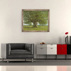 Tablou inramat - Gustave Courbet - Stejarul Flagey, 50 x 60 cm - Img 2