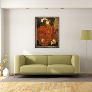Tablou inramat - Hans Eworth - Portretul unui Gentleman al Curtii Engleze, 70 x 90 cm - Img 2
