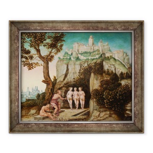 Tablou inramat - Hans Schöpfer the Elder - Judecata de la Paris, 70 x 85 cm
