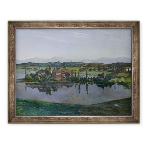 Tablou inramat - Heinrich Wilhelm Truebner - Manastirea Seeon din Oberbayern, 70 x 90 cm