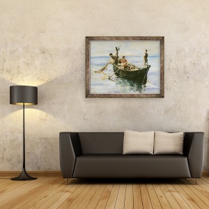 Tablou inramat - Henri de Toulouse-Lautrec - Barca de pescuit, 70 x 90 cm - Img 2