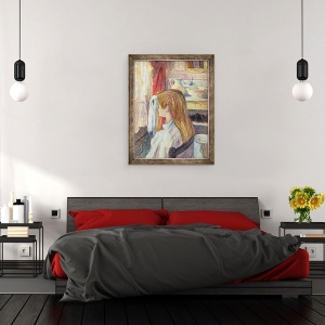 Tablou inramat - Henri de Toulouse-Lautrec - Femeie la fereastra, 60 x 80 cm - Img 3