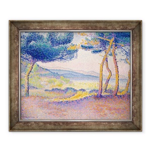 Tablou inramat - Henri-Edmond Cross - Pini de-a lungul tarmului, 70 x 85 cm