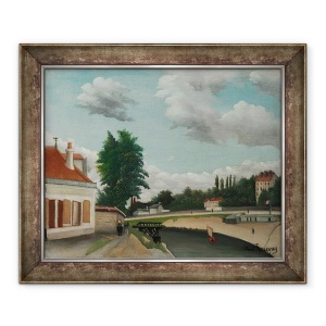 Tablou inramat - Henri J.F. Rousseau - La periferia Parisului, 70 x 85 cm