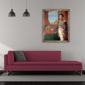 Tablou inramat - Henrique Jose da Silva - Pedro I 1798-1834 imparat al Braziliei, 70 x 85 cm - Img 2