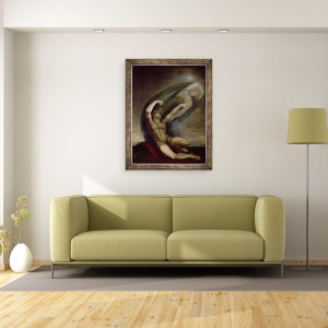 Tablou inramat - Henry Fuseli - Ahile in cautarea umbrei patrulelor, 70 x 90 cm - Img 2