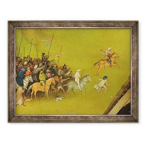 Tablou inramat - Hieronymus Bosch - Adorarea Magilor, detaliu al fundalului, 70 x 90 cm