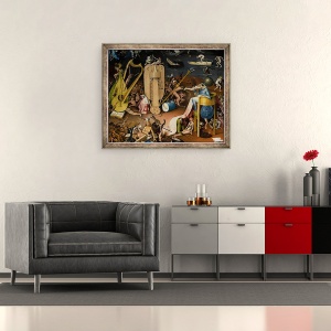 Tablou inramat - Hieronymus Bosch - Gradina deliciilor Pamantesti IV, 70 x 85 cm - Img 2