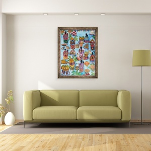 Tablou inramat - Hilary Simon - Impresii din Indonezia, 70 x 90 cm - Img 2