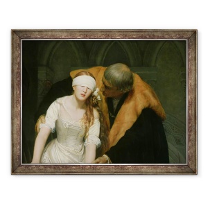 Tablou inramat - Hippolyte Delaroche - Executarea lui Lady Jane Grey I, 70 x 90 cm