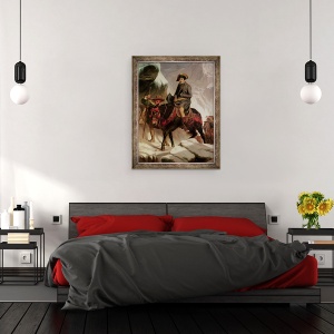 Tablou inramat - Hippolyte Delaroche - Napoleon Bonaparte 1769-1821 Traversarea Alpilor, 60 x 80 cm - Img 3
