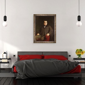 Tablou inramat - Hippolyte Flandrin - Portretul lui Joseph Charles Bonaparte, Printul Napoleon 1822-1891, 60 x 80 cm - Img 3