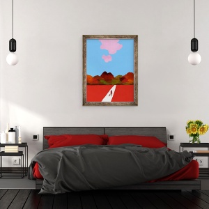 Tablou inramat - Hiroyuki Izutsu - Calea de mers pe jos, 70 x 90 cm - Img 3