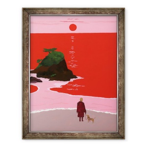 Tablou inramat - Hiroyuki Izutsu - Coasta de apus, 70 x 90 cm