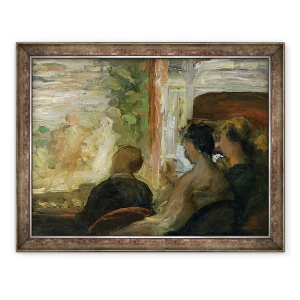Tablou inramat - Honore Daumier - O cutie la teatru, 70 x 90 cm