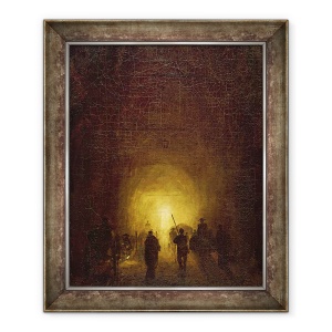 Tablou inramat - Hubert Robert - Pestera Posillipo de la Napoli, 70 x 85 cm