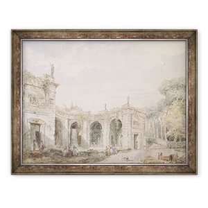 Tablou inramat - Hubert Robert - Villa Aldobrandini, Frascati, 60 x 80 cm