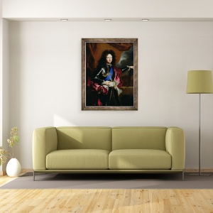 Tablou inramat - Hyacinthe Francois Rigaud - Portret De Ludovic al Frantei 1682-1712 Duce de Burgundia, 70 x 90 cm - Img 2