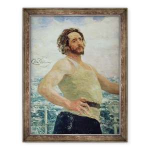 Tablou inramat - Ilya Efimovich Repin - Portretul Autorului Leonid Andreev 1871-1919, 70 x 90 cm