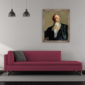 Tablou inramat - Ilya Efimovich Repin - Portretul lui Vladimir Stasov 1824-1906, 50 x 60 cm - Img 2