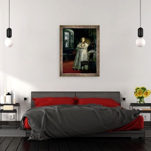 Tablou inramat - Ilya Efimovich Repin - tarevna Sophia Alexeevna 1657-1704 in Manastirea Novodevitchy, 60 x 80 cm - Img 3