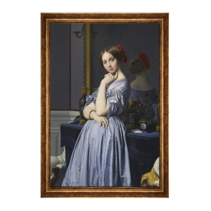 Tablou Inramat - Ingres - Comtesse de Haussonville, Rama Auriu, 60 x 90 cm
