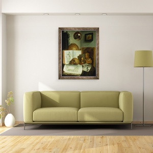 Tablou inramat - Isaac Luttichuys - Vanitas, 70 x 90 cm - Img 2