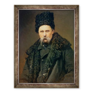 Tablou inramat - Ivan Nikolaevich Kramskoy - Portretul Autorului Ukranian Taras Grigorievici Shevchenko 1814-61, 60 x 80 cm