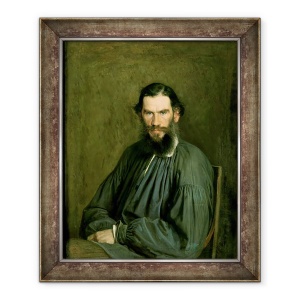 Tablou inramat - Ivan Nikolaevich Kramskoy - Portretul Contelui Lev Nikolaevici Tolstoi 1828-1910 1873, 50 x 60 cm