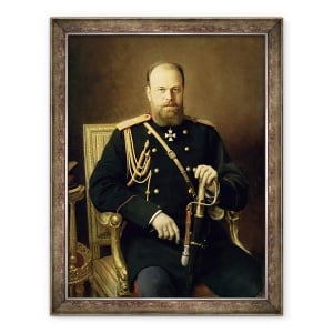 Tablou inramat - Ivan Nikolaevich Kramskoy - Portretul imparatului Alexandru al III-lea 1845-94 1886, 60 x 80 cm