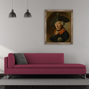 Tablou inramat - J.H.C. Franke - Frederic al II-lea cel Mare al Prusiei I, 50 x 60 cm - Img 2