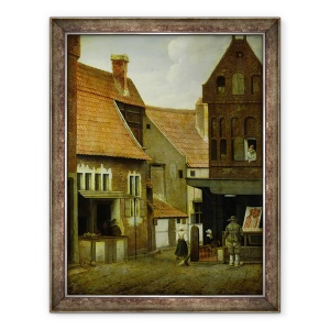 Tablou inramat - Jacobus Vrel - Scene Street, 60 x 80 cm